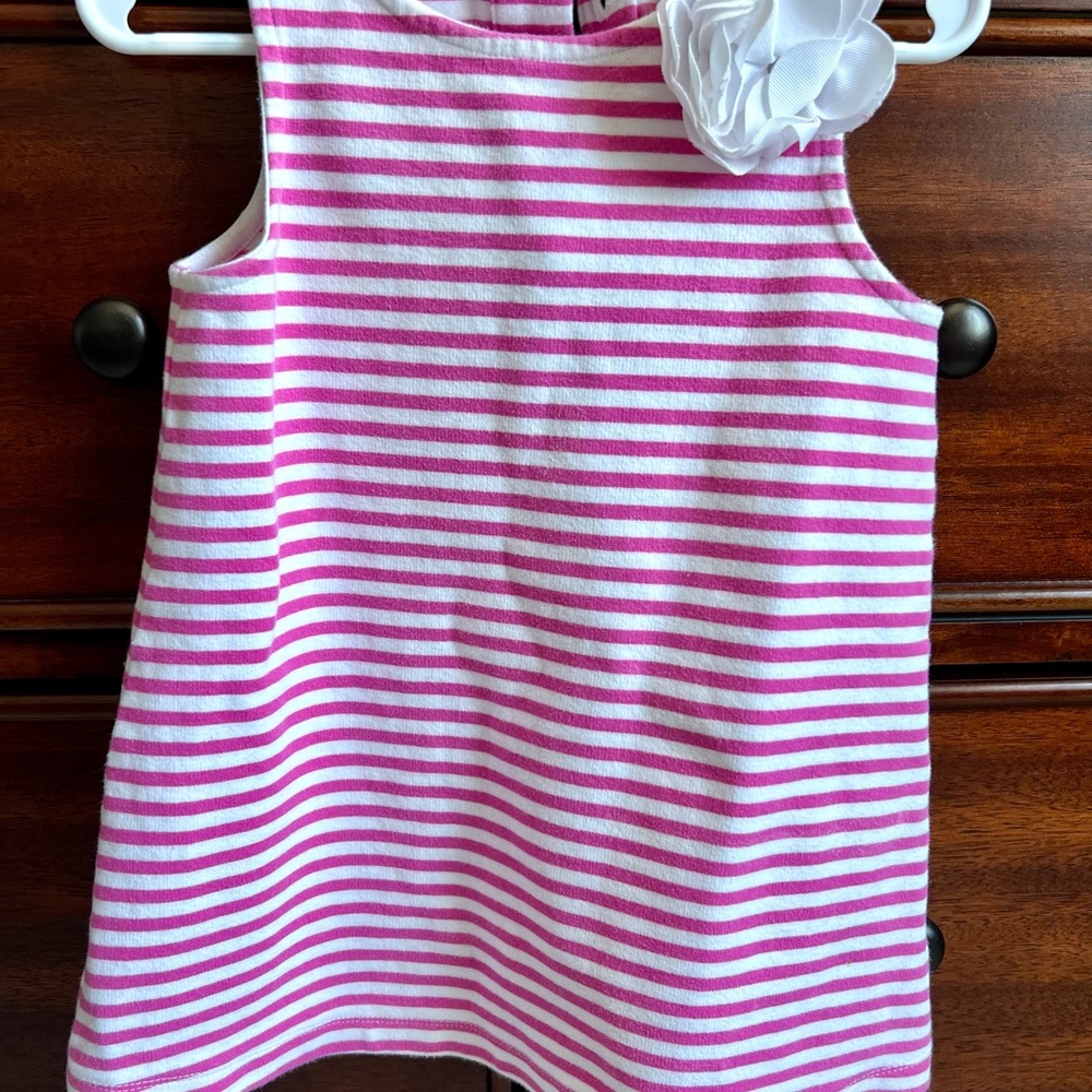 Janie and Jack Pink and White Striped Dress